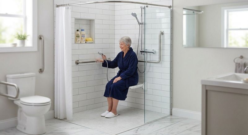 Elderly Shower Installation detail